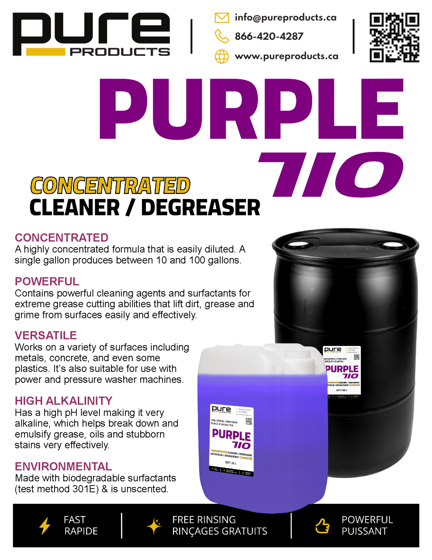 PURE PURPLE 710® Extreme Duty Cleaner / Degreaser
