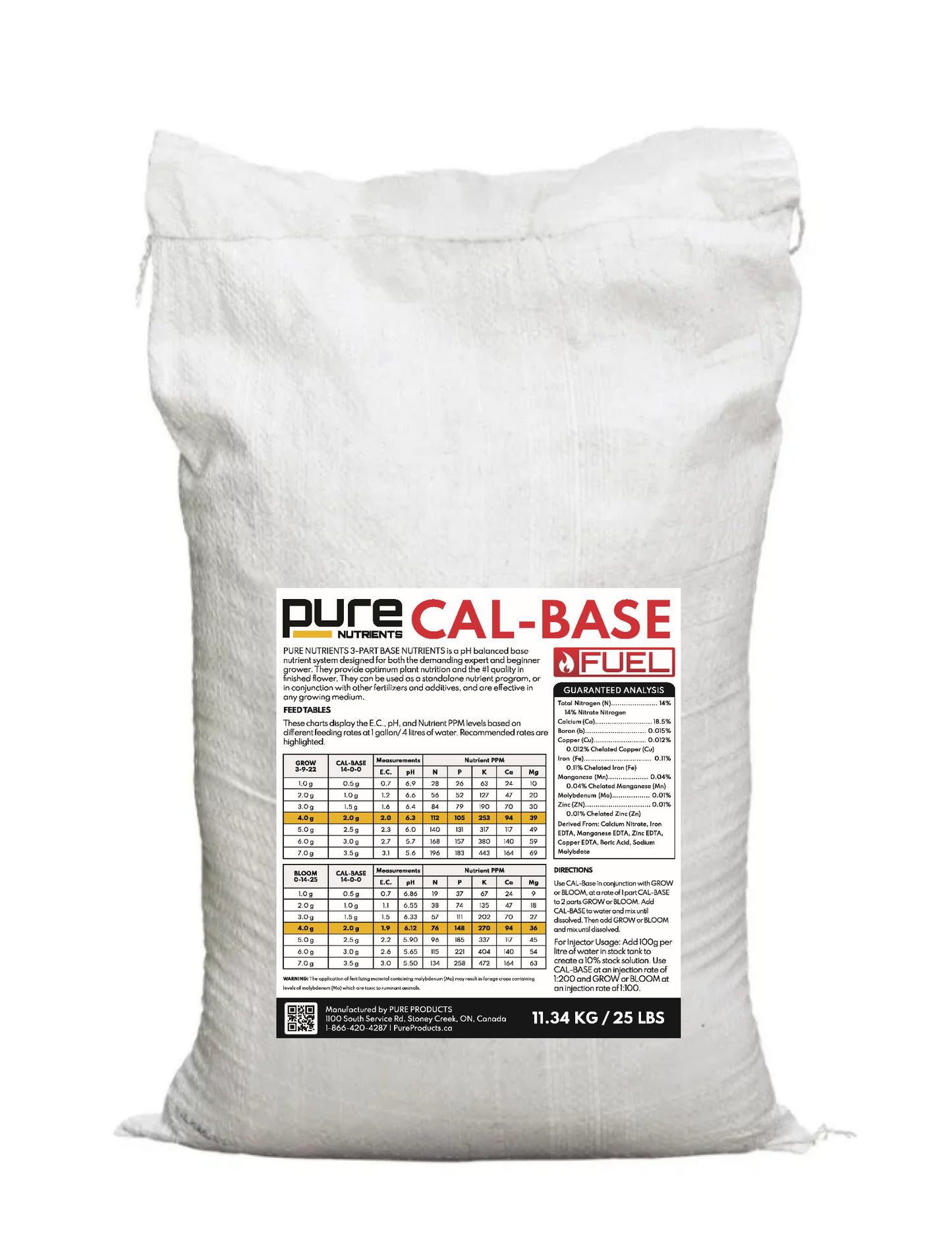 PURE FUEL® Line - CAL BASE Formula 25LB